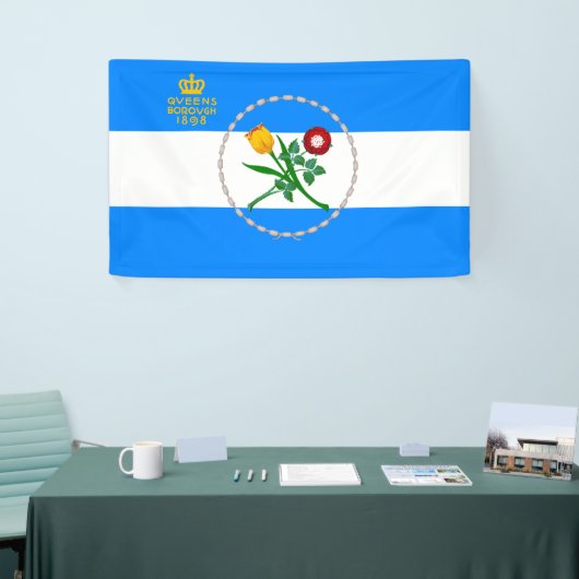 クイーンズ州旗（ニューヨーク市特別区） 横断幕 (トレードショー)