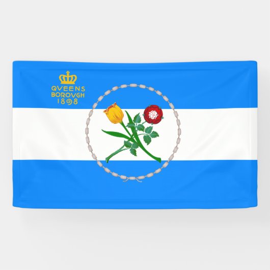 クイーンズ州旗（ニューヨーク市特別区） 横断幕 (横)