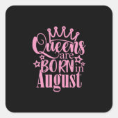 クイーンズ生まれはバースデーパ威厳があるーティーのプレゼント スクエアシール (正面)