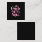 クイーンズ生まれはバースデーパ威厳があるーティーのプレゼント スクエア名刺 (正面/裏面)