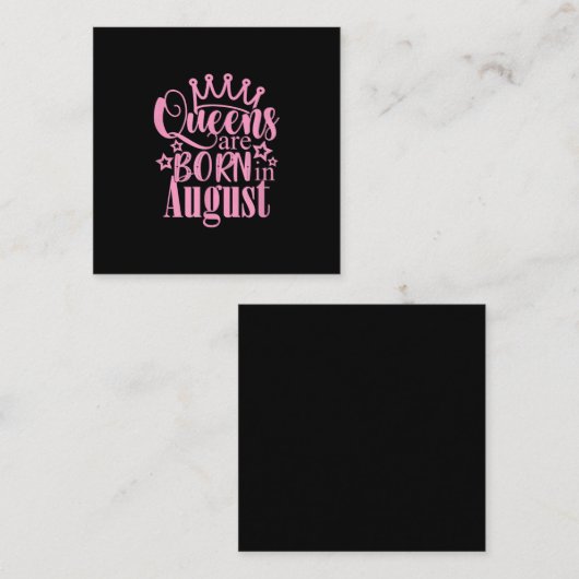 クイーンズ生まれはバースデーパ威厳があるーティーのプレゼント スクエア名刺 (正面/裏面)