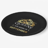 クイーンズ生まれは九月一日に入る ペーパープレート (アングル)