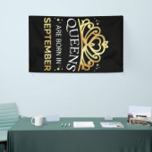 クイーンズ生まれは九月一日に入る 横断幕 (トレードショー)