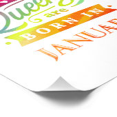 クイーンズ生まれは1月の誕生日ギフト フォトプリント (角)