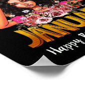 クイーンズ生まれは1月女子の1月誕生日 ポスター (角)