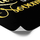 クイーンズ生まれは11月の女性ガール誕生日 ポスター (角)