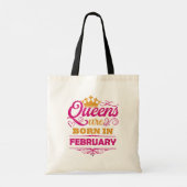 クイーンズ生まれは2月のグリッターフェイク誕生日 トートバッグ (裏面)