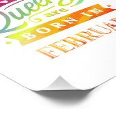 クイーンズ生まれは2月の誕生日プレゼント フォトプリント            (角)