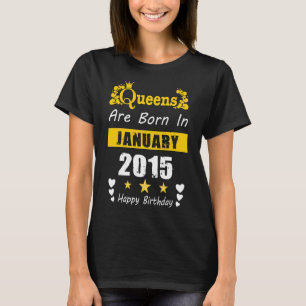 クイーンズ生まれは2015年1月のハッピーバースデー Tシャツ