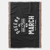 クイーンズ生まれは3月に誕生日ギフト女性の女の子 スローブランケット (正面縦)