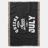 クイーンズ生まれは7月に誕生日ギフト女性の女の子 スローブランケット (正面縦)