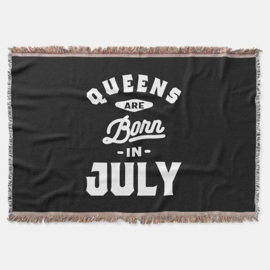 クイーンズ生まれは7月に誕生日ギフト女性の女の子 スローブランケット (正面)