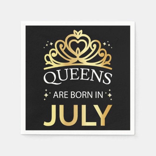 クイーンズ生まれは7月1日だ スタンダードカクテルナプキン (正面)
