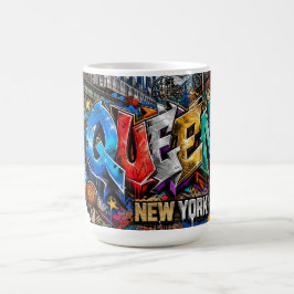 クイーンズ ニューヨーク グラフィティ ウォール アート コーヒーマグカップ