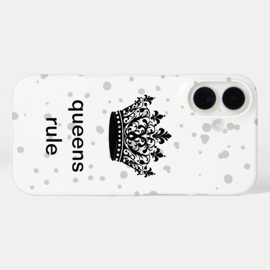 クイーンズ ルール クラウン Case-Mate iPhoneケース (裏面 (横))