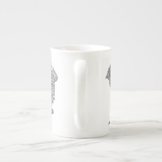 クイーンズ, NYCワードアートマップアートマグカップ ボーンチャイナマグカップ (裏面)