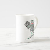 クイーンズ, NYCワードアートマップアートマグカップ ボーンチャイナマグカップ (正面右)