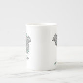 クイーンズ, NYCワードアートマップアートマグカップ ボーンチャイナマグカップ (正面)
