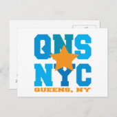 クイーンズNYブルーポストカード ポストカード (正面/裏面)