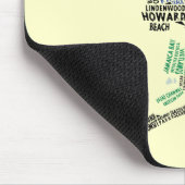 クイーンズNYワードアートマップ マウスパッド (コーナー)