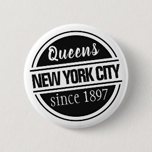クイーンズNYC 1897 缶バッジ