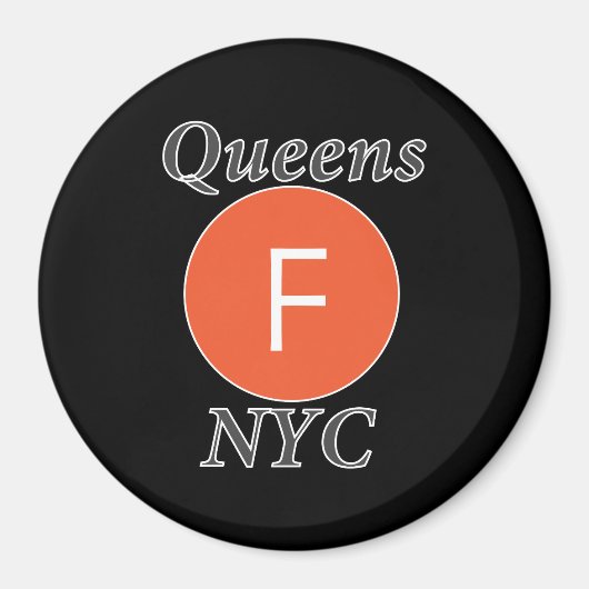 クイーンズNYC Fトレイン マグネット (正面)