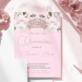クイーンセニョーラ ピンク フラワーチック ティアラ モダン 招待状
