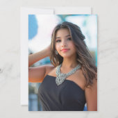 クイーンセニョーラ ブラックドレス スカロップリボン ボウ フォト 招待状 (裏面)