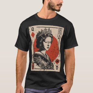 クイーンダイヤ遊ズカードリーガルヴィンテージデザイン Tシャツ