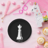 クイーンチェスの駒ハロウィーンの衣装チェスの恋人 ペーパープレート (パーティー)