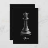 クイーンチェスの駒ハロウィーンの衣装チェスの恋人 招待状 (正面/裏面)