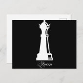 クイーンチェスの駒ハロウィーンの衣装チェスの恋人 案内ポストカード (正面/裏面)