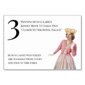 クイーンテーブおもしろいルスリーバンコ テーブルナンバー (裏面)