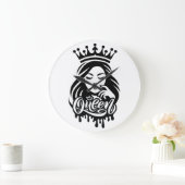 クイーンデザイン - エレガントなロイヤルクラウン ラージ壁時計 (ホーム)