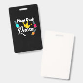 クイーンネイルアーティスト バッジ (正面＆裏面)