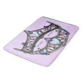 クイーンハートシルバークラウンティアラピンク薄紫バス バスマット (アングル)