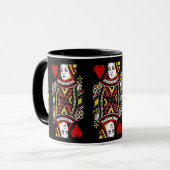 クイーンハートデザインコーヒーマグ マグカップ (正面左)