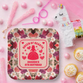 クイーンハートバラ誕生日紙プレート ペーパープレート (パーティー)