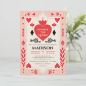 クイーンハートブライダルシャワーワンダーランドティーパーティー 招待状 (スタンド正面)