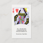 クイーンハート美容師美しいサロンブラック 名刺 (裏面)