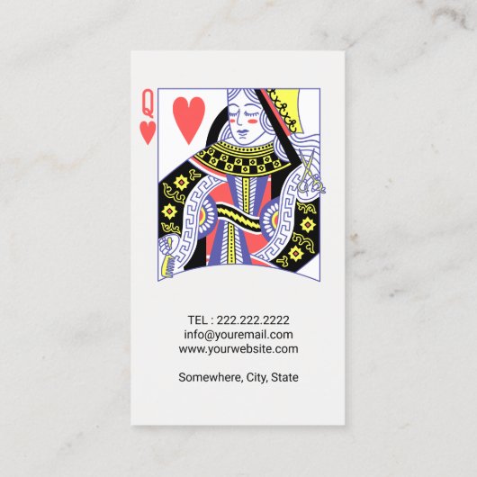 クイーンハート美容師美しいサロンブラック 名刺 (裏面)