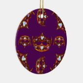 クイーンハート金ゴールドクラウンティアラのパタ王室のーン セラミックオーナメント (右)