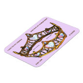 クイーンハート金ゴールドクラウンティアラピンク薄紫文字 マグネット (左側)