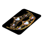 クイーンハート金ゴールドクラウンティアラブラックマグネット マグネット (左側)