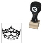 クイーンハート金ゴールドクラウンティアラ ラバースタンプ (押印)