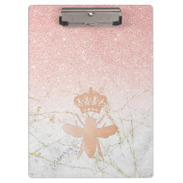 クイーンパーソナライズされたBEEバラ金ゴールド大型クリップボード クリップボード