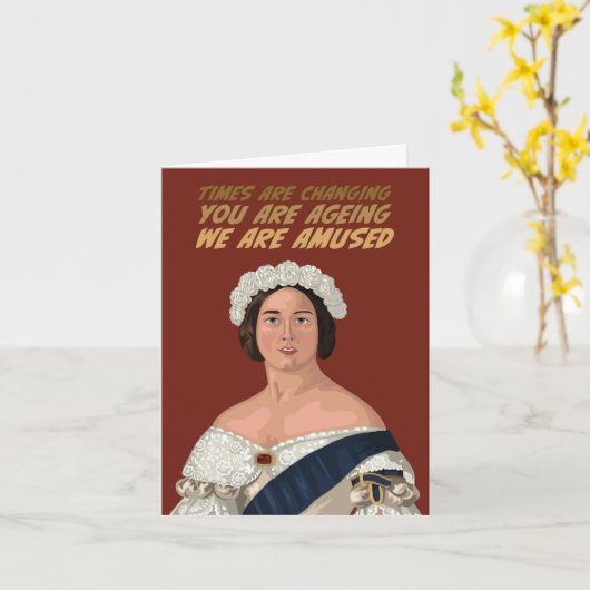 クイーンビクトリアタイムズチェンジ誕生日 カード (黄色い花)