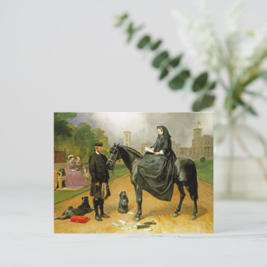 クイーンビクトリア騎馬サイデサドル&ジョン・ブラウン ポストカード (スタンド正面)