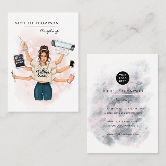 クイーンビジネスカードの作成 名刺 (正面/裏面)