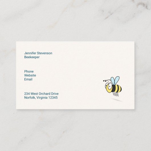 クイーンビーかわいいのまわりにと王冠 名刺 (裏面)